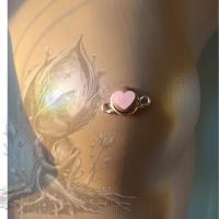 Brass Non Piercing Nipple Rings with Side Loops 
