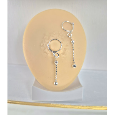 Solid Silver Nipple Rings with Dangles Solid Silver Nipple Rings with Dangles
