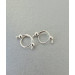 Fake nipple piercing - pair adjustable Barbell - handmade silver nipple bar