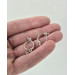 Fake nipple piercing - pair adjustable Barbell - handmade silver nipple bar