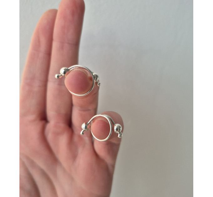 Fake nipple piercing - pair adjustable Barbell - handmade silver nipple bar