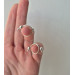 Fake nipple piercing - pair adjustable Barbell - handmade silver nipple bar