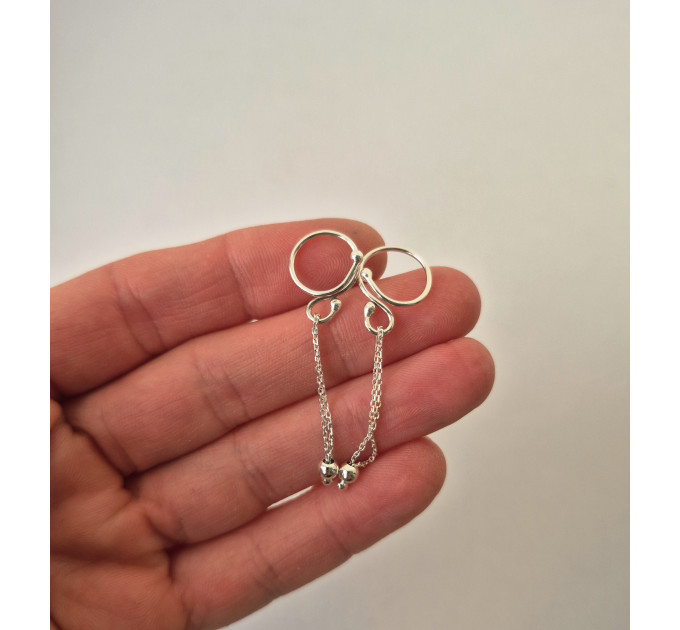 Nipple Rings Solid Silver Body Jewelry Nipple Dangles