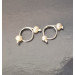 Non-Piercing Silver Nipple Rings with Natural White Pearls