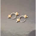 Non-Piercing Sterling Silver Nipple Rings with Natural Peach Pearls (Pair)