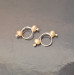 Non-Piercing Sterling Silver Nipple Rings with Natural Peach Pearls (Pair)