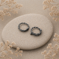 Oxidized Sterling Silver Twisted Non-Piercing Nipple Rings (Pair)