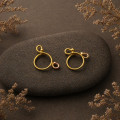 Handmade Brass Non-Piercing Nipple Rings with Side Loops (Pair)