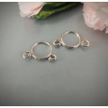 Handmade Sterling Silver Non-Piercing Nipple Rings with Side Loops (Pair)