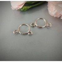 Sterling Silver Non Piercing Nipple Rings with Side Loops