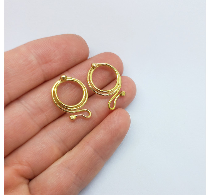 Handmade Brass Spiral Non-Piercing Nipple Rings (Pair)