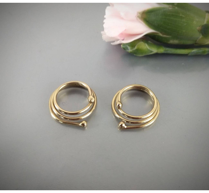 Handcrafted Brass Spiral Nipple Jewelry Pair