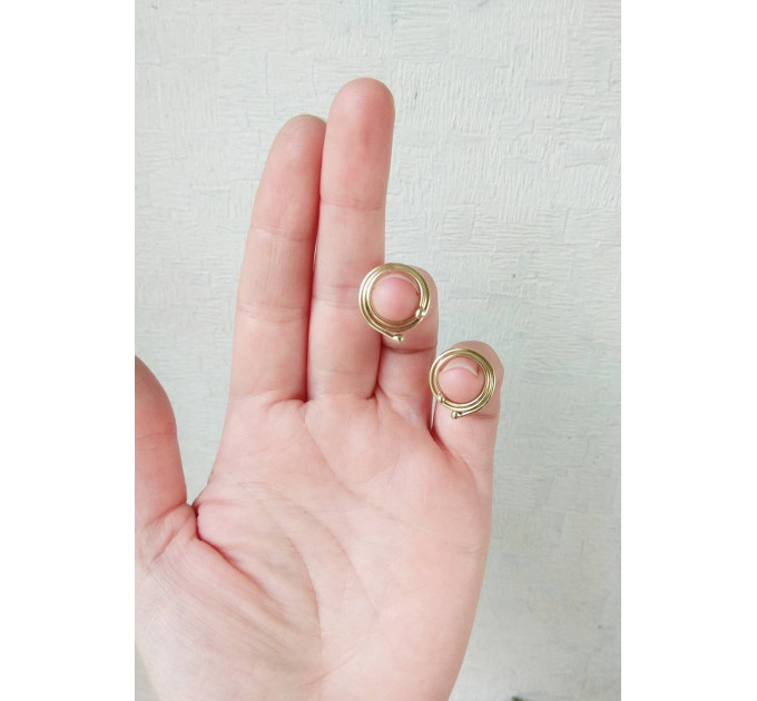 Handmade Brass Spiral Non-Piercing Nipple Rings (Pair)