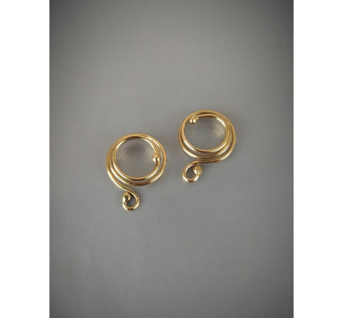 Handmade Brass Spiral Non-Piercing Nipple Rings (Pair)