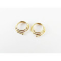 Handcrafted Brass Spiral Nipple Jewelry Pair