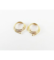 Handcrafted Brass Spiral Nipple Jewelry – Adjustable Non-Piercing Pair
