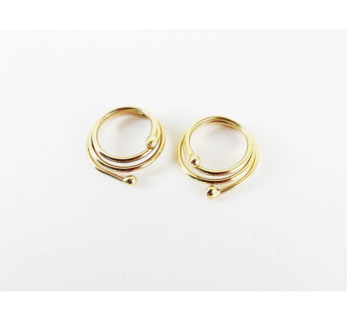 Handcrafted Brass Spiral Nipple Jewelry Pair