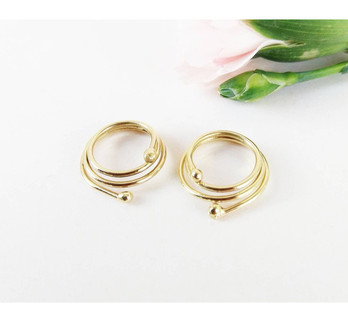 Handcrafted Brass Spiral Nipple Jewelry Pair
