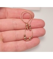 Non piercing nipple nooses, gold plated over sterling silver snake and beads