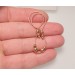 Non piercing nipple nooses, gold plated over sterling silver snake and beads