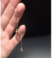 Non piercing nipple nooses, gold plated over sterling silver snake and beads