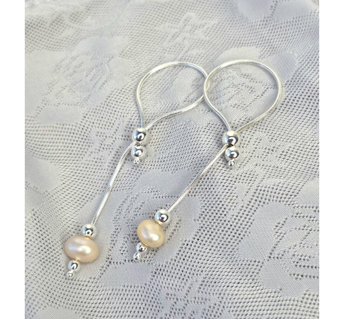 Adjustable Handmade Sterling Silver Breast Jewelry with Natural Pearls