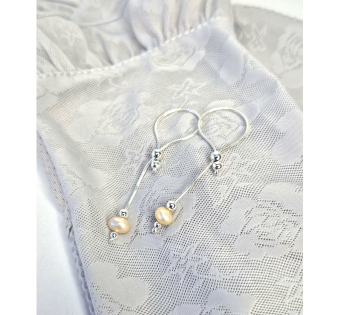 Adjustable Handmade Sterling Silver Breast Jewelry with Natural Pearls