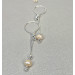 Adjustable Handmade Sterling Silver Breast Jewelry with Natural Pearls