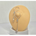 Adjustable Handmade Sterling Silver Breast Jewelry with Natural Pearls