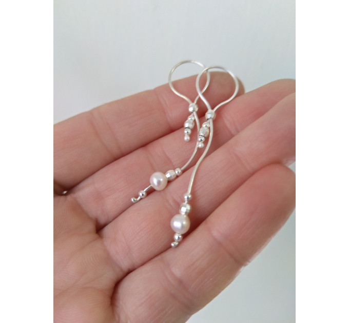 Adjustable Handmade Sterling Silver Breast Jewelry with Natural Pearls