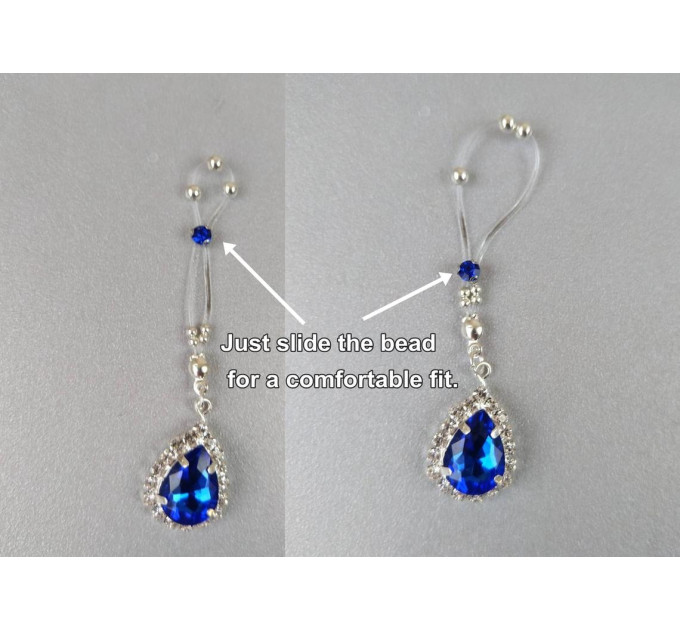 Crystal Nipple Rings – Handmade Fake Piercing with Silver Beads and Sparkling Glass Crystals, No Piercing Needed