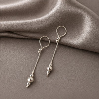 Sterling Silver Nipple Jewelry with Silver Beads