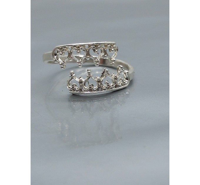 Sterling Silver Toe Ring Silver crown