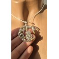 Handmade silver pendant with opal beads 