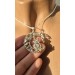 Handmade silver pendant with opal beads 