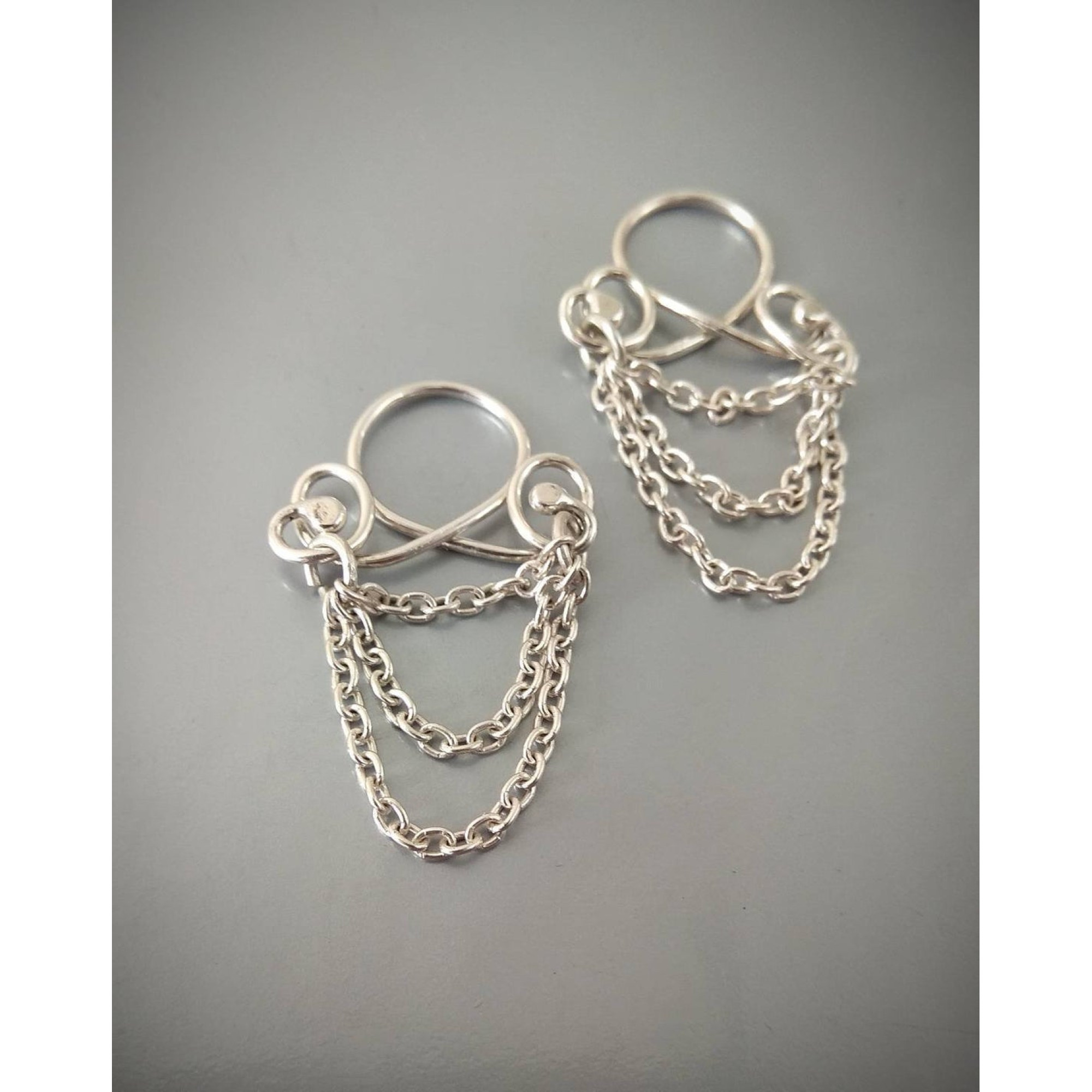 Silver Nipple Rings with Chains | Non Piercing Adjustable – SilverBuds