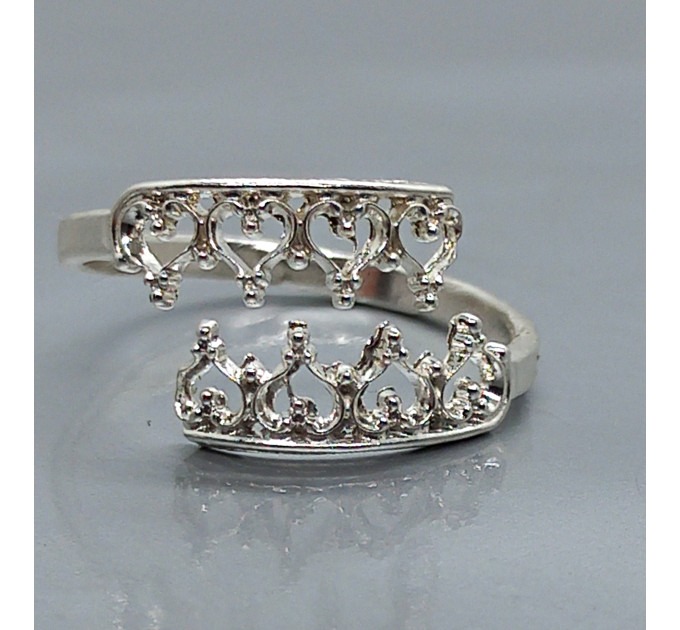 Sterling Silver Crown Toe Ring