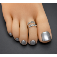 Sterling Silver Toe Ring Silver crown