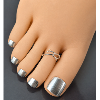 Twig Branch Toe Ring — Sterling Silver