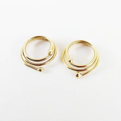 Handcrafted Brass Spiral Nipple Jewelry – Adjustable Non-Piercing Pair