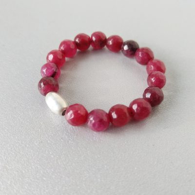 Handmade Agate Beaded Stretch Penis Ring